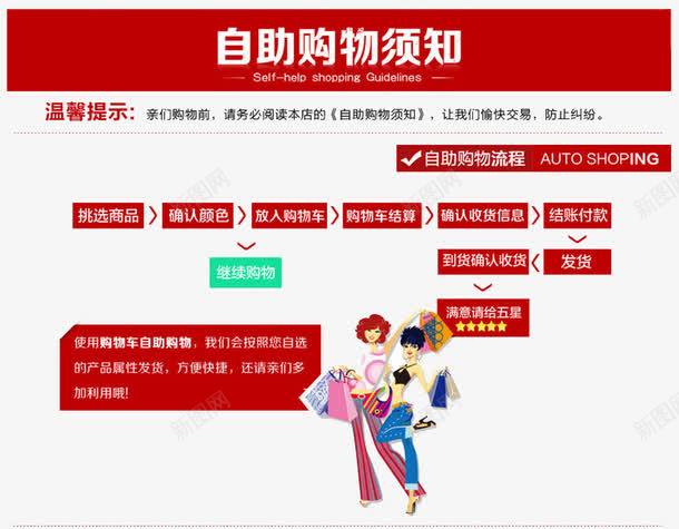 自助购物须知psd免抠素材_新图网 https://ixintu.com 提示 温馨 知道 自助 购买流程 购物 须知