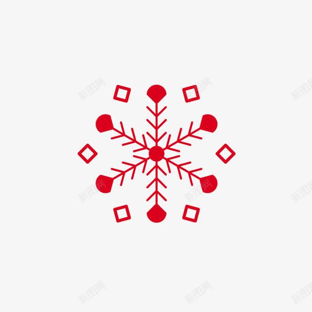 红色雪花剪纸png免抠素材_新图网 https://ixintu.com 中国风 剪纸 印花 窗纸 红色 雪花