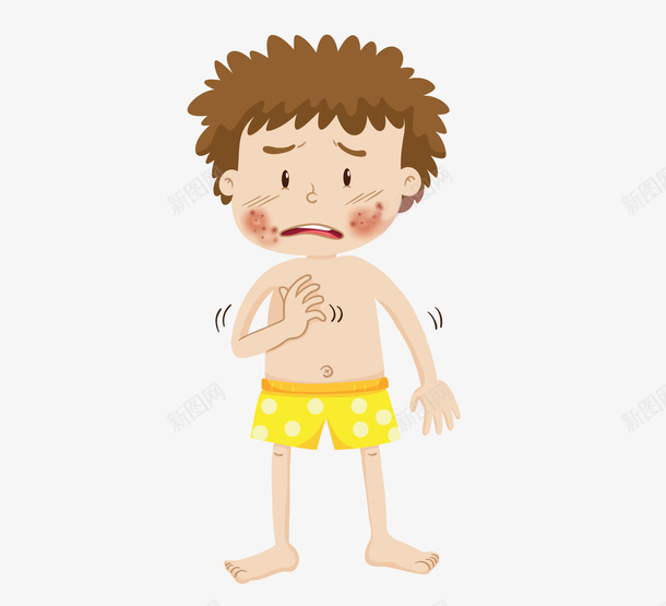 得了湿疹的小男孩png免抠素材_新图网 https://ixintu.com 不开心 哭泣 小男孩 湿疹