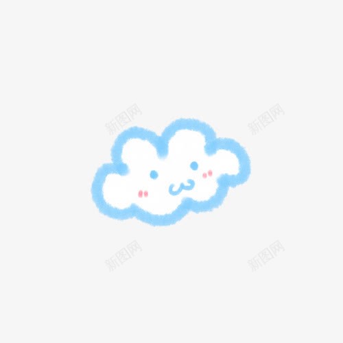 蓝色云彩png免抠素材_新图网 https://ixintu.com 云彩 云朵 卡通 可爱 平面 手绘 简笔画 蓝色