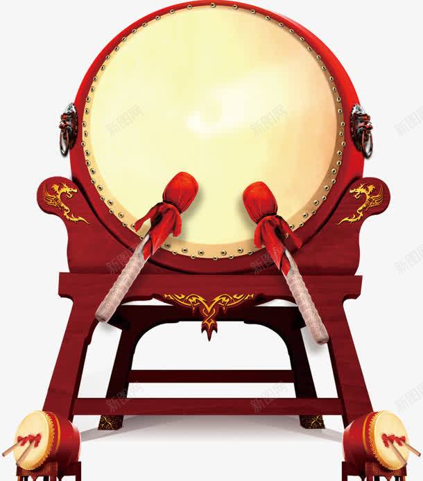 新春过年中式红色击鼓png免抠素材_新图网 https://ixintu.com 中式 击鼓 新春 红色 过年