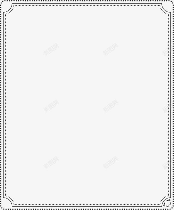 简约黑色框框png免抠素材_新图网 https://ixintu.com 免抠PNG 圆点 大气 框框 简约 线条 黑色