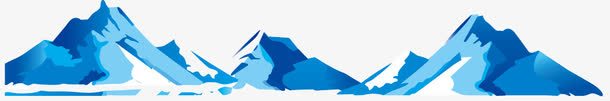 手绘山连着山png免抠素材_新图网 https://ixintu.com 山 山峰 山脉 山连着山 山顶 手绘 手绘插画山 群山 蓝色