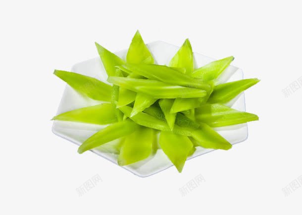 一盘莴笋png免抠素材_新图网 https://ixintu.com 新鲜食品 莴笋 蔬菜 青色