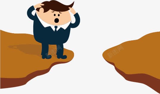 站在悬崖上的人矢量图ai免抠素材_新图网 https://ixintu.com 人 卡通 商务 悬崖 矢量图 走投无路