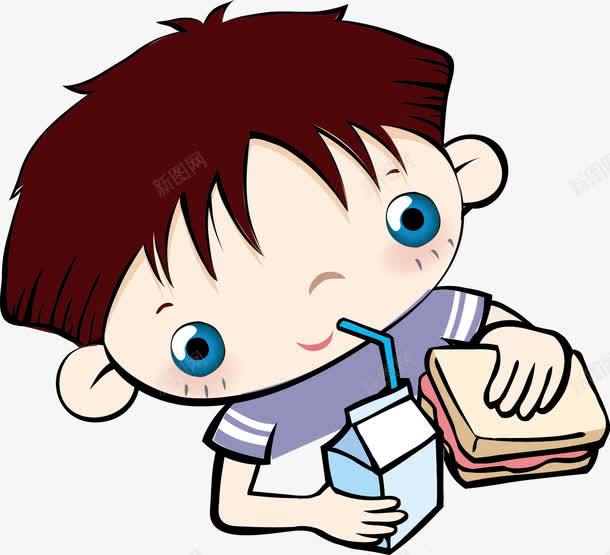 喝牛奶的男孩png免抠素材_新图网 https://ixintu.com 三明治 健康早餐 动漫 动漫设计 卡通 卡通吃早餐 卡通设计 吃三明治 吃早餐 喝牛奶 喝牛奶的男孩 幼儿 插画 早餐 牛奶 牛奶盒 男孩