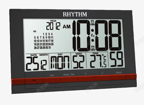 丽声台钟png免抠素材_新图网 https://ixintu.com LED显示 万年历 产品实物 温湿度桌面