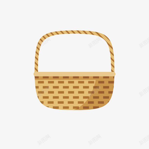 棕色手工手提篮子编织物卡通png免抠素材_新图网 https://ixintu.com 卡通 容器 工业 工艺 生产 盛放物品 稻草编织 竹篮 织物 编织物 缝制 美观