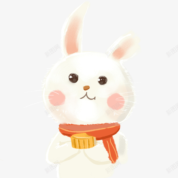 com 中秋节日 可爱兔子 吃月饼 小白兔 月饼 玉兔