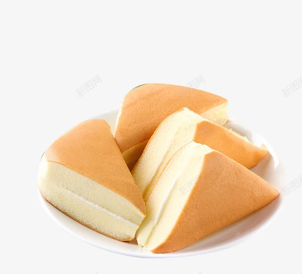 奶油夹心三明治png免抠素材_新图网 https://ixintu.com 三角形面包 奶油夹心 零食面包 食品