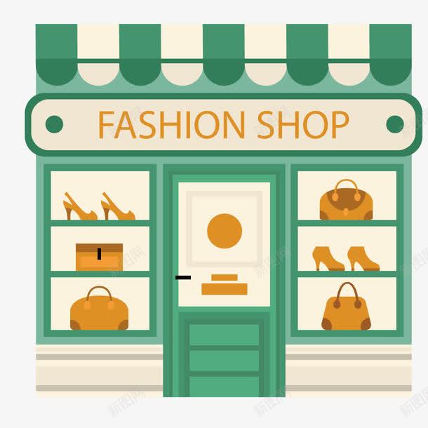 时尚商店橱窗矢量图ai免抠素材_新图网 https://ixintu.com 商店 时尚 橱窗 街道 配饰 矢量图