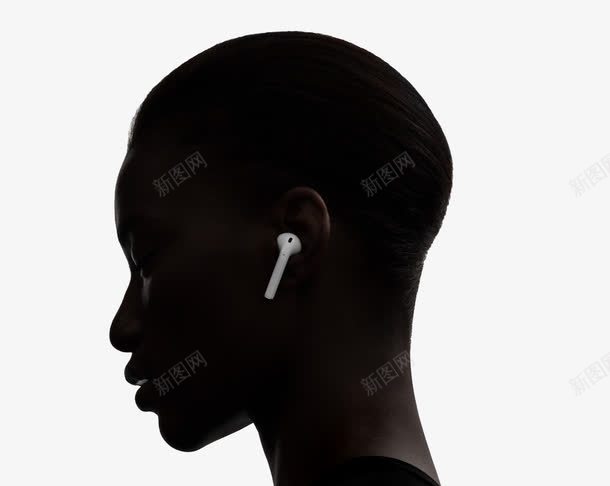 苹果手机无线耳机png免抠素材_新图网 https://ixintu.com iPhone7 iPhone7无线耳机 产品实物 人头插画 戴耳机 无线耳机高清细节图 苹果7 苹果7手机 苹果手机无线耳机 黑色人头剪影