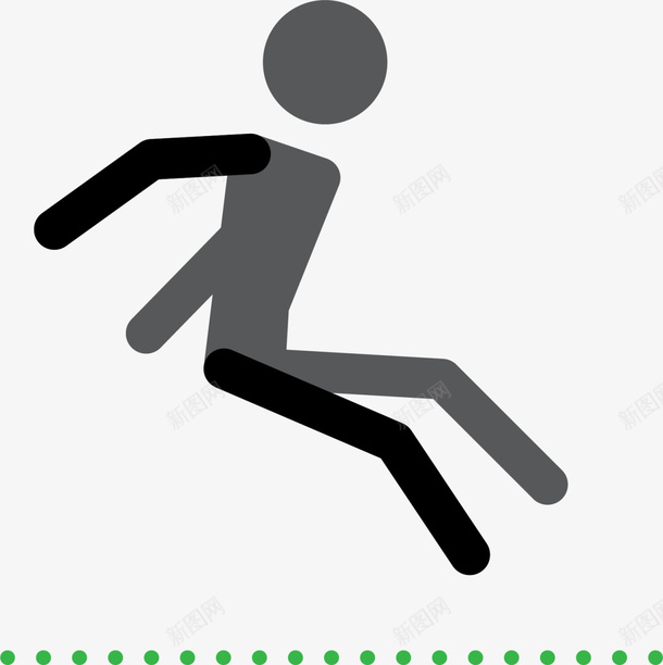 灰色扁平跳远火柴人png免抠素材_新图网 https://ixintu.com 健康 强身健体 比赛竞技 火柴人 站立的火柴人 跳远小人 运动健身 锻炼