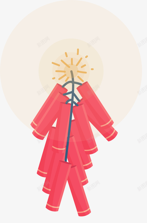 连串的红色烟花png免抠素材_新图网 https://ixintu.com 卡通烟花 矢量扁平烟花爆竹 矢量烟花爆竹 红色烟花 连串 连串烟花爆竹