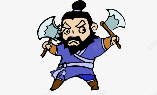 板斧李逵卡通插画psd免抠素材_新图网 https://ixintu.com 人物 动漫 卡通插画 好汉 李逵 板斧 梁山好汉 武器 武器库 水浒传