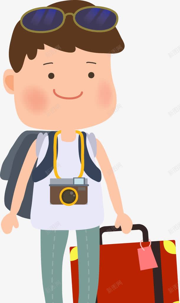 卡通度假游客png免抠素材_新图网 https://ixintu.com 假期 卡通 度假 徒步 探险者 旅游 旅游爱好者 旅游者 旅行 游客 行李
