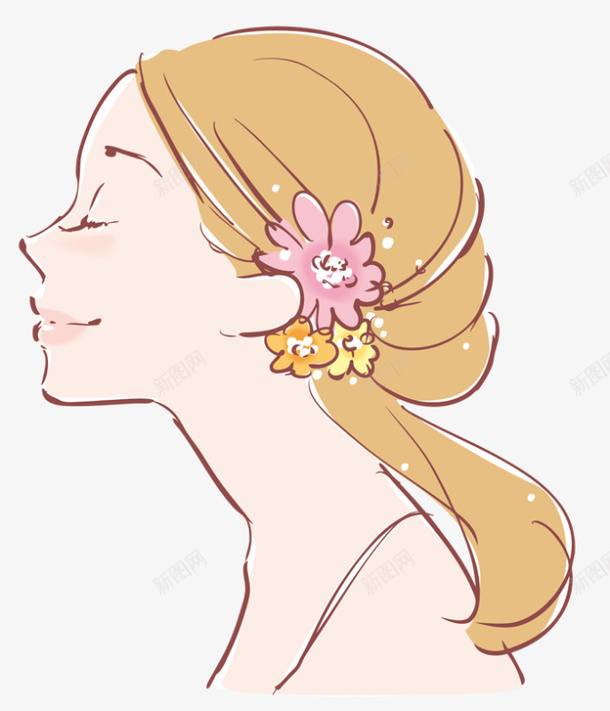 微笑美味可爱女孩png免抠素材_新图网 https://ixintu.com 三八 图案 女性 女生节 女神节 妇女节 微笑女生 美丽女孩 装饰图案