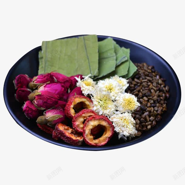 山楂菊花荷叶茶png免抠素材_新图网 https://ixintu.com 产品实物 决明子茶 山楂菊花荷叶茶 玫瑰花茶 菊花图案