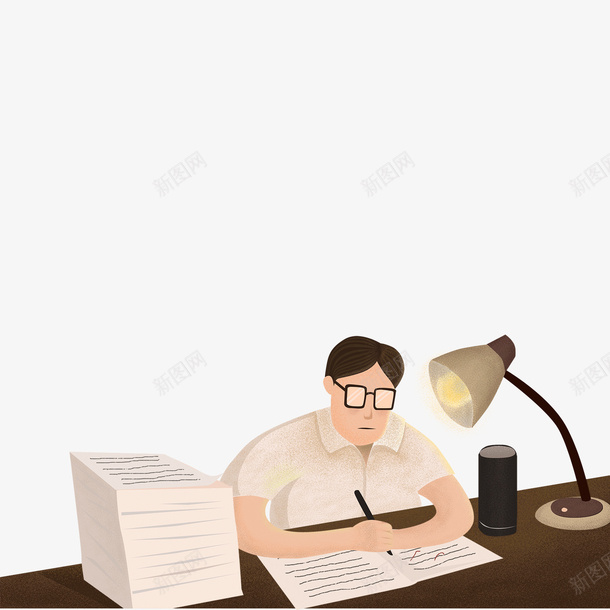 教师节手绘卡通老师伏案批作业png免抠素材_新图网 https://ixintu.com 伏案批作业 卡通 台灯 头像 手绘 教师 教师节 老师 老师批作业