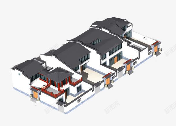 古代四合院建筑png免抠素材_新图网 https://ixintu.com 世外桃源 亭台楼阁 古典别墅 古典庭院设计 古典建筑 四合院 四合院建筑 建筑效果图 建筑设计 徽派建筑 户型效果图 房地产广告 环境设计 私人别墅 连排别墅 马头墙