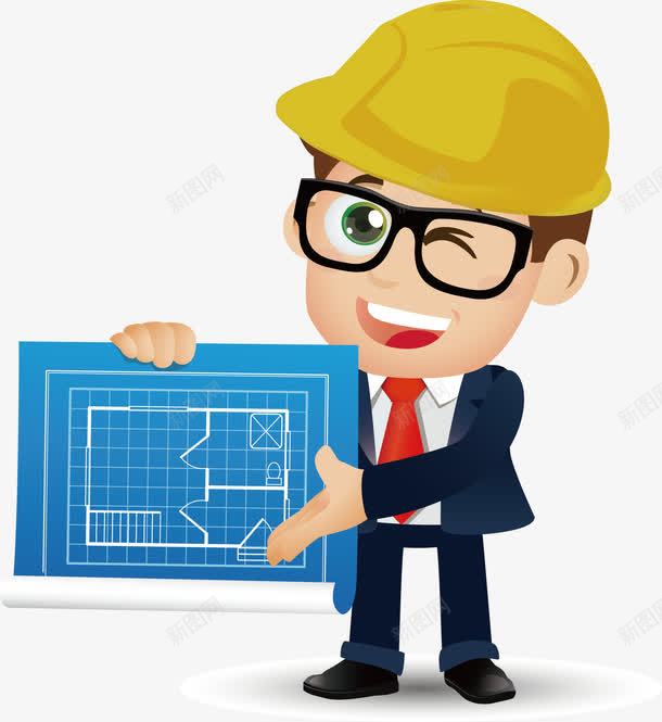 建筑工程师矢量图ai免抠素材_新图网 https://ixintu.com 城市插画 头盔 安全帽 工程师 建筑工人 建筑工程师矢量素材 建筑插画 职业人物 职业男性 矢量图