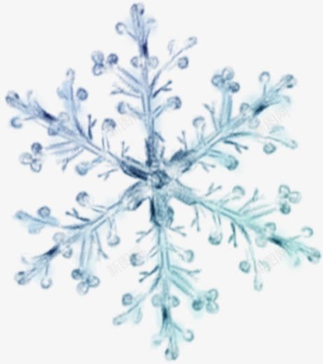 蓝色雪花png免抠素材_新图网 https://ixintu.com 冰花 图案设计 蓝色雪花 雪花