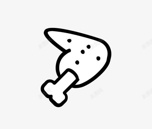 鸡翅图标矢量图ai_新图网 https://ixintu.com icon 图标 美食 食物 鸡 鸡尖 鸡翅 鸡肉 矢量图