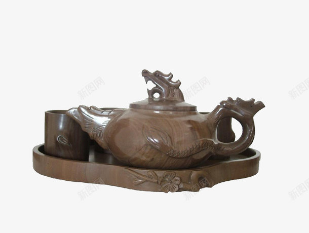 一套复古的茶具psd免抠素材_新图网 https://ixintu.com 复古 棕色 茶具 茶壶 茶杯