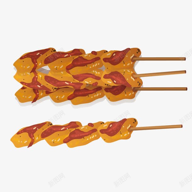 红色烧烤羊肉串png免抠素材_新图网 https://ixintu.com 烧烤 烧烤美食 红色 红色矢量 羊肉串 风味小吃