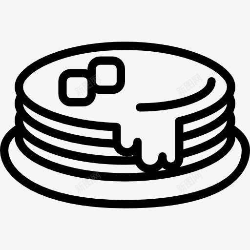 煎饼图标png_新图网 https://ixintu.com 法语 煎饼 甜 甜品 糖浆 面包 食品