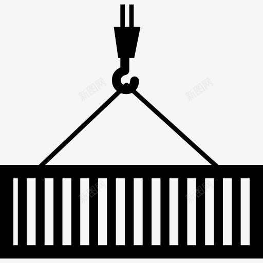 起重搬运集装箱图标png_新图网 https://ixintu.com 吊装 工具和用具 建筑 建筑行业 施工 起重机 运输 集装箱