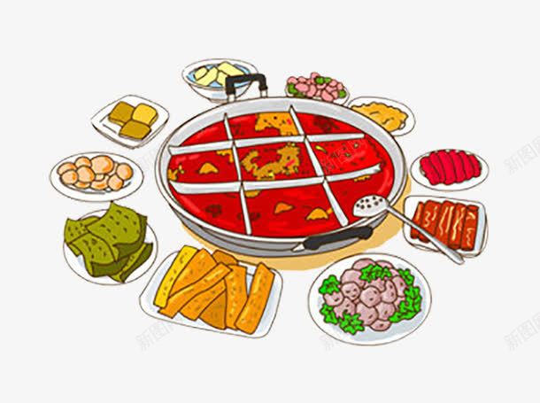 冒菜材料png免抠素材_新图网 https://ixintu.com 上火 冒菜 冒菜材料 扇贝 手绘冒菜 海鲜 火锅 火锅材料 虾 辣椒
