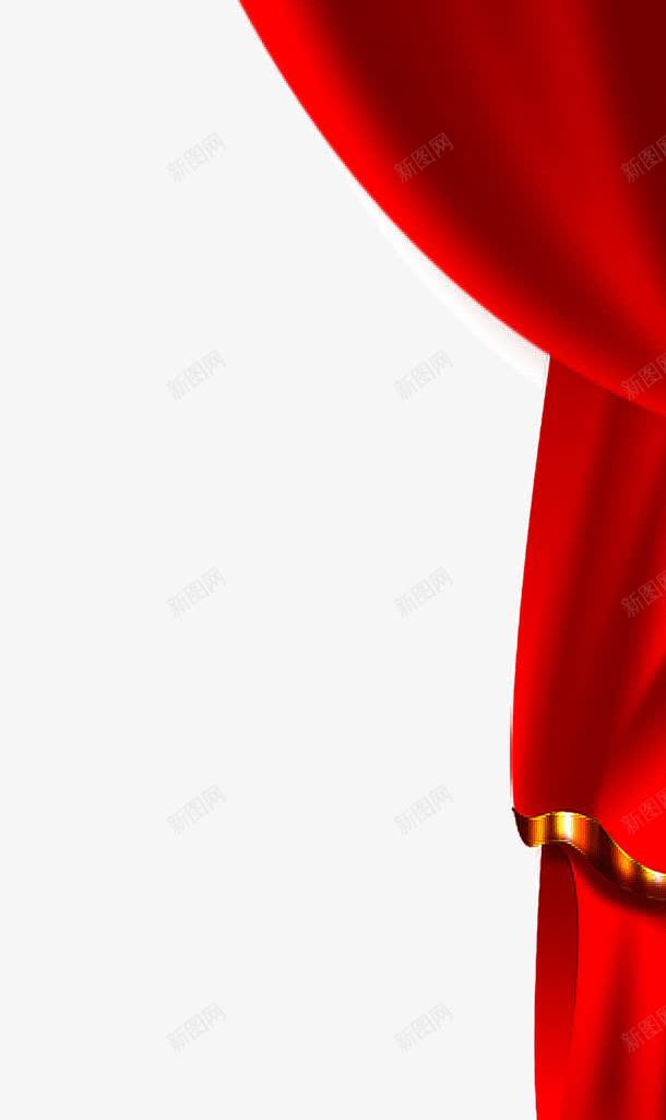 红色窗帘帷幔丝绸png免抠素材_新图网 https://ixintu.com 丝绸 帷幔 窗帘 红色