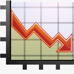 红色线形下降png免抠素材_新图网 https://ixintu.com 下降 红色 线形