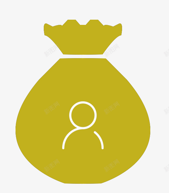 简约风个人账户金钱袋子png免抠素材_新图网 https://ixintu.com 个人财富 个人账户 财富 账户 钱 钱袋子 黄金