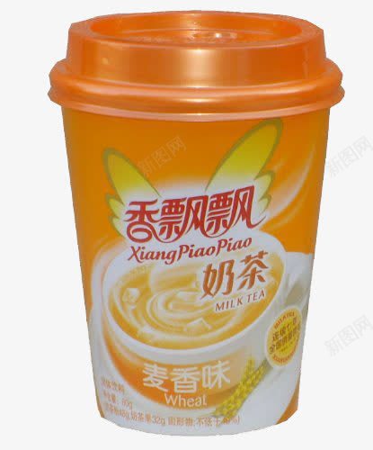 麦香味香飘飘奶茶png免抠素材_新图网 https://ixintu.com 产品实物 奶茶 奶茶杯 奶茶粉 杯装 饮料 香飘飘系列 麦香味