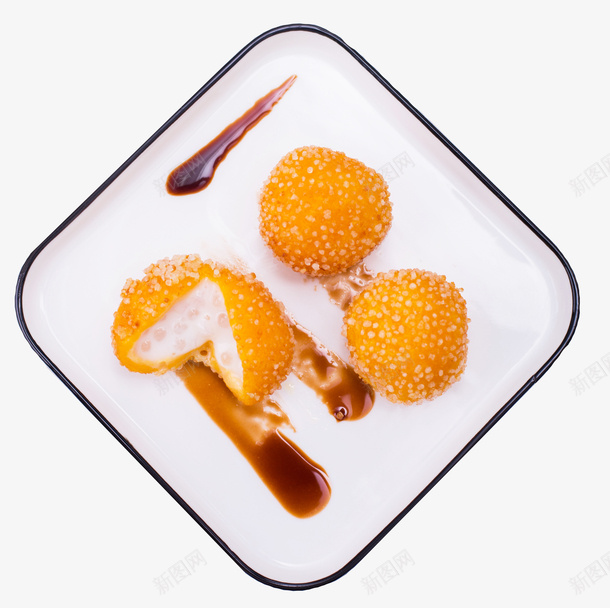 鱼子酱炸虾球png免抠素材_新图网 https://ixintu.com 小吃 油炸食品 虾球 鱼子酱炸虾球