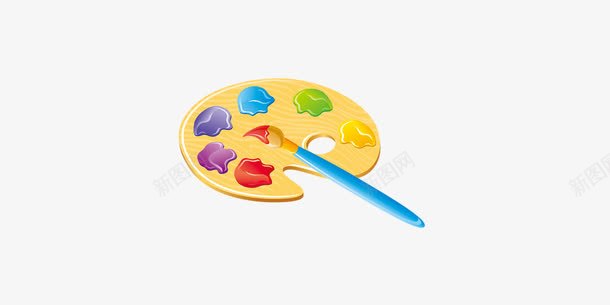 美术用调色盘png免抠素材_新图网 https://ixintu.com 少儿 少儿美术 棕色调色盘 笔刷 美术 调色图 调色盘