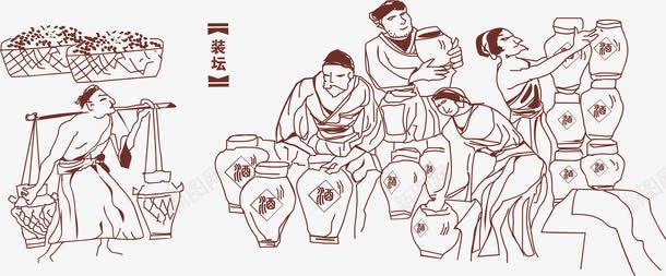 古法落缸png免抠素材_新图网 https://ixintu.com 古法落缸 古法酿酒 古法酿酒图 古法酿酒矢量 古法酿酒过程 酿酒插画 酿酒过程