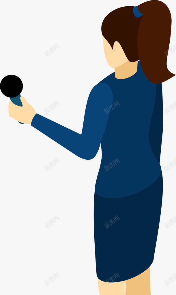 卡通手绘主持人人物png免抠素材_新图网 https://ixintu.com 主持 主持人 卡通主持人 司仪 手绘记者 新闻直播 记者 采访