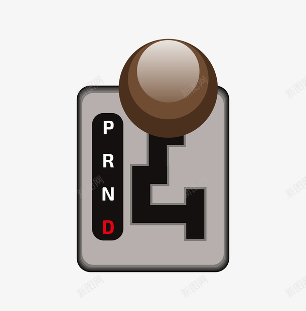 手绘卡通自动档汽车档把png免抠素材_新图网 https://ixintu.com 拨挡柄 挂档头 换挡手球 档把头 汽车挂 汽车说明书设计 自动档档位