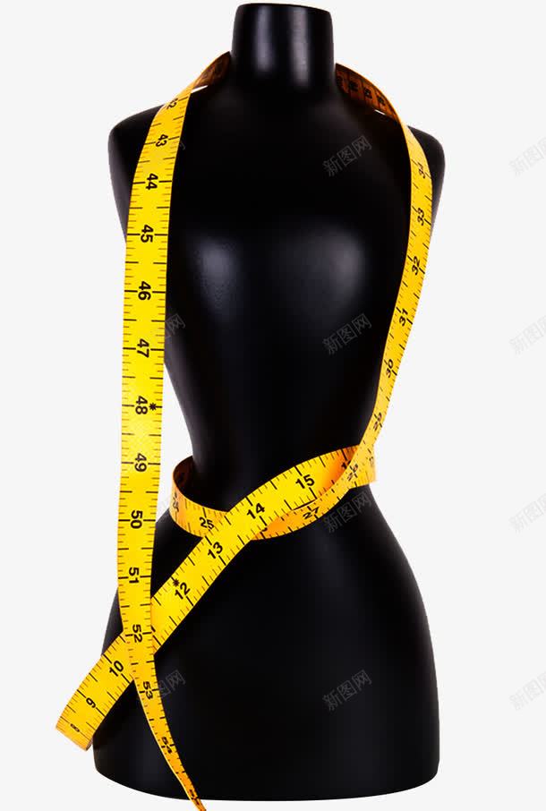 服装塑料模特psd免抠素材_新图网 https://ixintu.com 服装设计 测量 软尺 黑色
