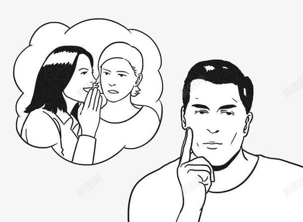 卡通男性女性人物png免抠素材_新图网 https://ixintu.com 卡通 商务 女性 思考 悄悄话 想象 生活 男性 议论 轻声细语
