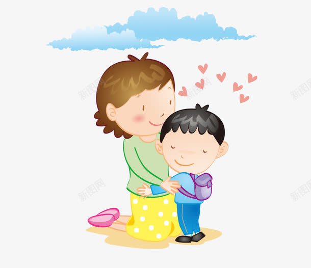节日元素母爱儿童节母子png免抠素材_新图网 https://ixintu.com 儿童节 卡通人 母子 母子情深 母子爱情 母子相亲 母爱 节日元素