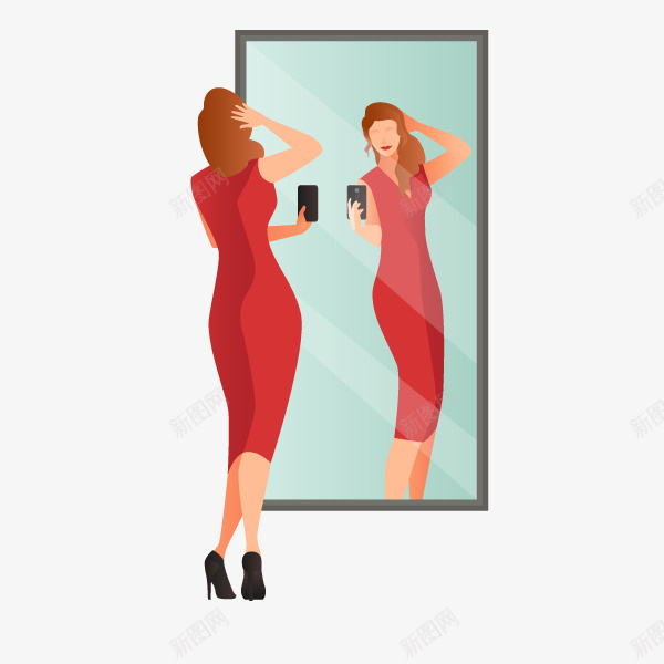 卡通装饰人物介绍海报女士自png免抠素材_新图网 https://ixintu.com PPT制作 PPT制作设计 人物 人物介绍 人物头像 动漫人物 卡通人物 卡通装饰人物介绍海报设计女士自拍免费下载 海报设计 照镜子 照镜子女生 自拍海报 装饰设计 镜子里的人