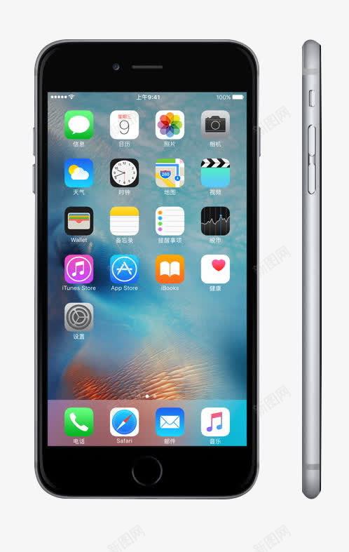 黑色Iphone6plus展示psd免抠素材_新图网 https://ixintu.com Iphone6plus 产品实物 展示 正侧面 素材 规则形状 黑色