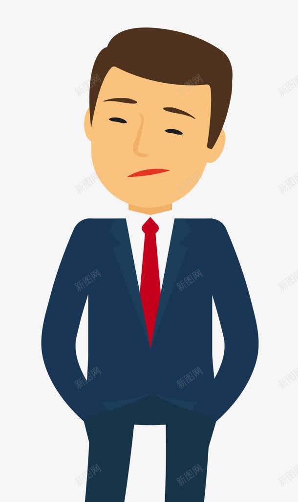 傲娇的男人png免抠素材_新图网 https://ixintu.com 人物 卡通 卡通人物 成功人士 男人 白领 矢量人物 职业 西装男人 解说员