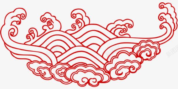 海浪云祥装饰png免抠素材_新图网 https://ixintu.com 云 古风饰品矢量图 如实描述 装饰素描 饰品图片