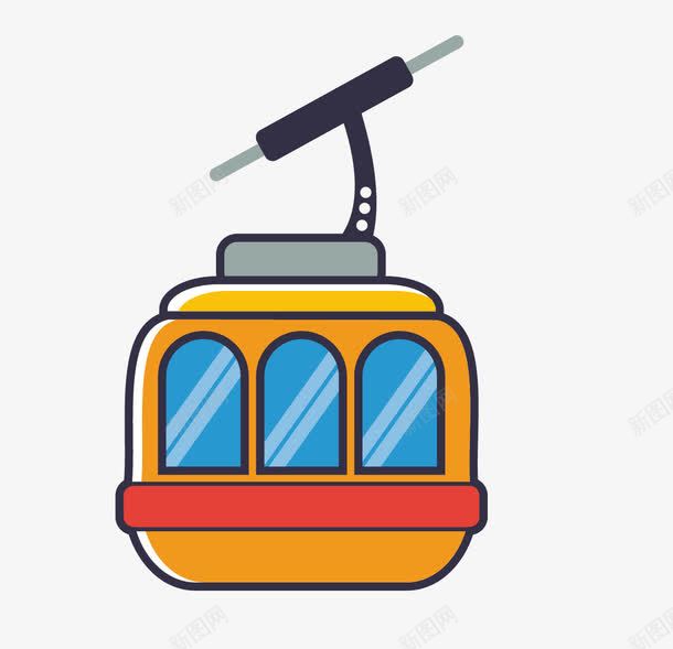 吊车png免抠素材_新图网 https://ixintu.com 交通工具 吊车 电缆车 观光缆车