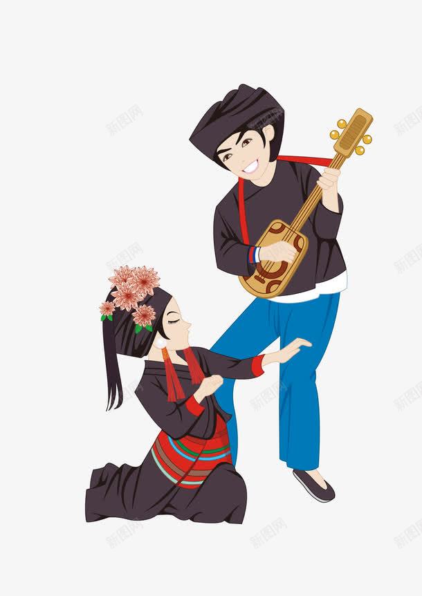 苗族民族风图案png免抠素材_新图网 https://ixintu.com 民族风 美观 苗族图案 青年